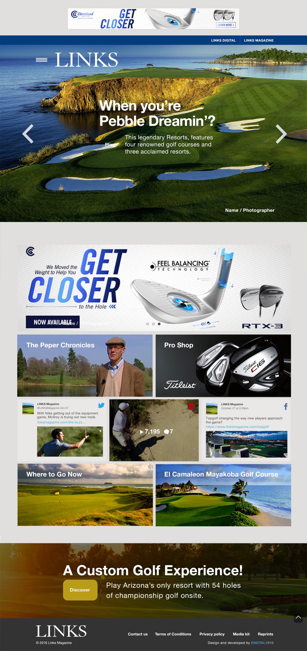 LINKS Magazine website redesigned by Digital1010, 2018 launch